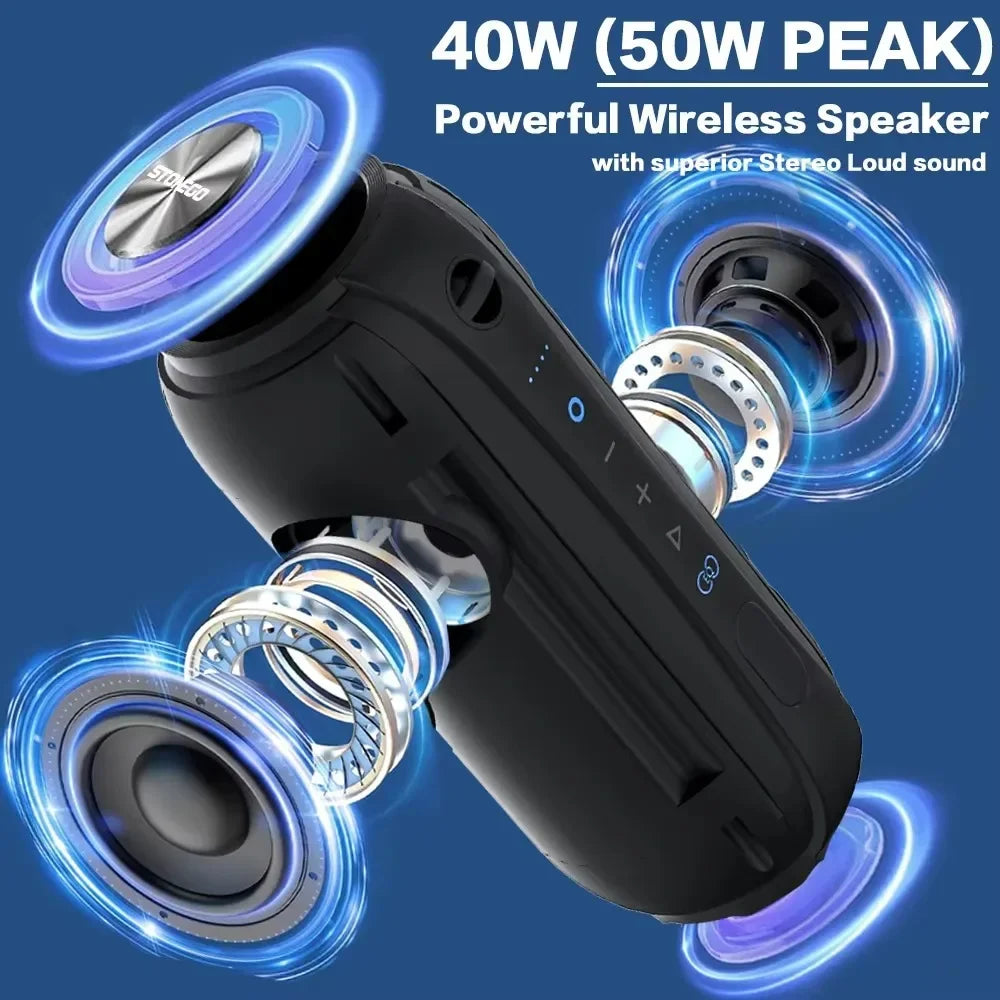 Mini TWS Bluetooth Speaker True Wireless Stereo RGB LED Portable Bass Speaker Cyberpunk Style for Home Outdoor PC Gaming Party Waterproof Deep Bass 360 Degree Sound Built in Mic Hands Free Calling Bluetooth 5 0 USB Charging Long Battery Life