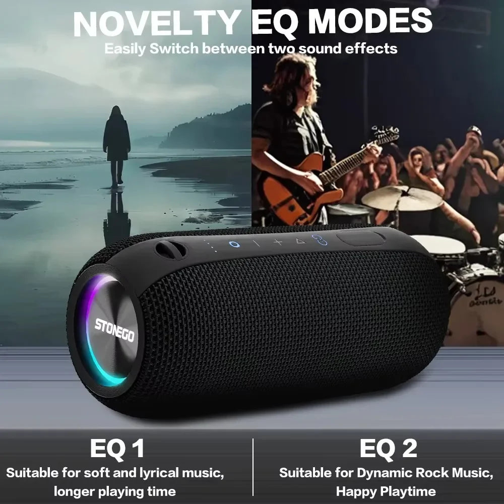 Mini TWS Bluetooth Speaker True Wireless Stereo RGB LED Portable Bass Speaker Cyberpunk Style for Home Outdoor PC Gaming Party Waterproof Deep Bass 360 Degree Sound Built in Mic Hands Free Calling Bluetooth 5 0 USB Charging Long Battery Life